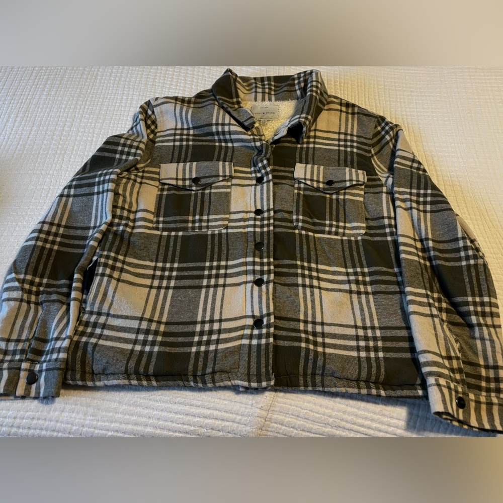 LUCKY BRAND green button up flannel